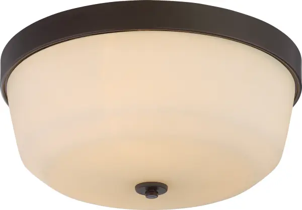 Laguna 3-Light Flush Mount with White Glass