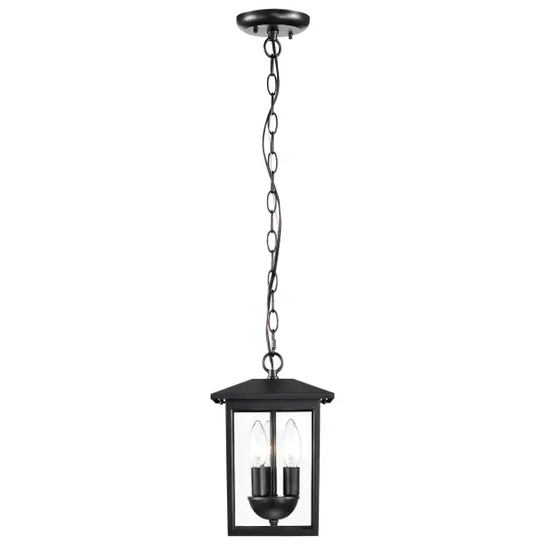 Versatile Outdoor Pendant with Classic Appeal and Clear Glass Panels - Image 3