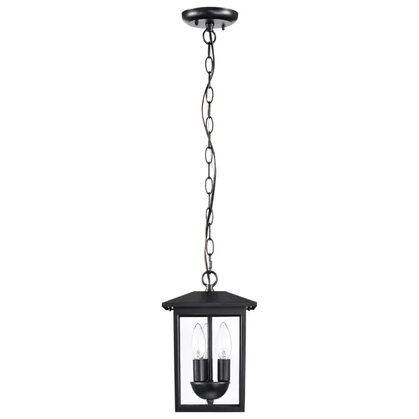 Versatile Outdoor Pendant with Classic Appeal and Clear Glass Panels - Image 4
