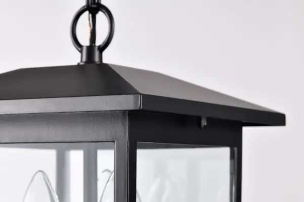 Versatile Outdoor Pendant with Classic Appeal and Clear Glass Panels - Image 9