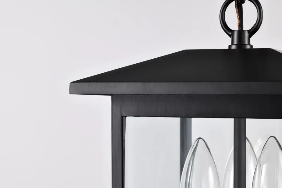 Versatile Outdoor Pendant with Classic Appeal and Clear Glass Panels - Image 10