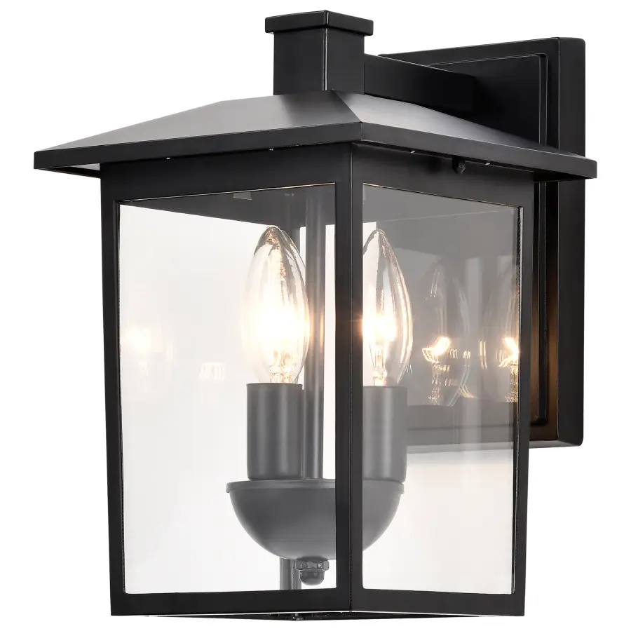 Jamesport Outdoor Wall Lantern 11" - Matte Black - Image 1