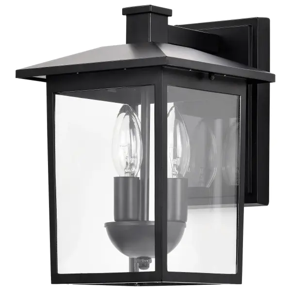 Jamesport Outdoor Wall Lantern 11" - Matte Black - Image 2