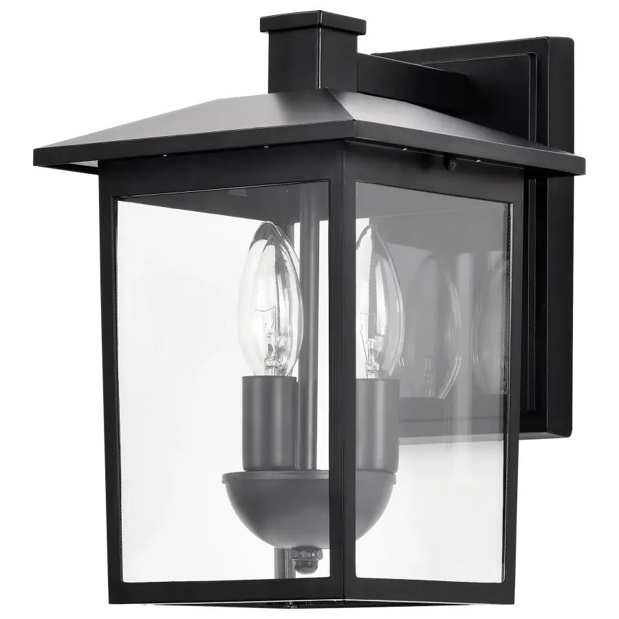 Jamesport Outdoor Wall Lantern 11" - Matte Black - Image 2