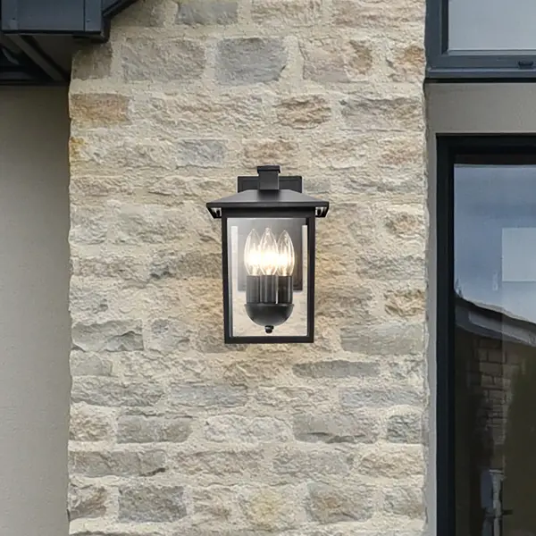 Jamesport Outdoor Wall Lantern 11" - Matte Black - Image 16