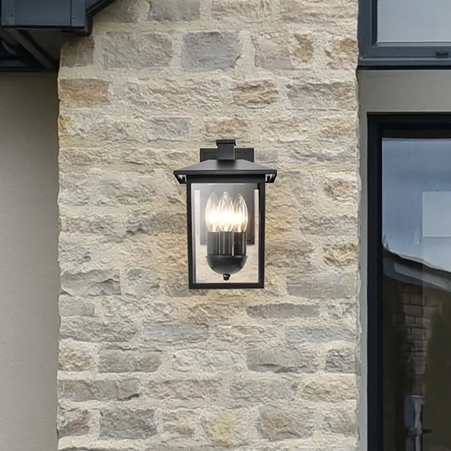 Jamesport Outdoor Wall Lantern 11" - Matte Black - Image 16