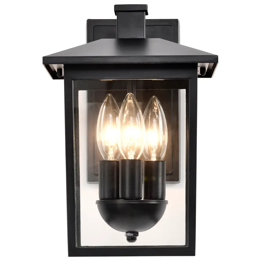 Jamesport Outdoor Wall Lantern 11" - Matte Black - Image 3