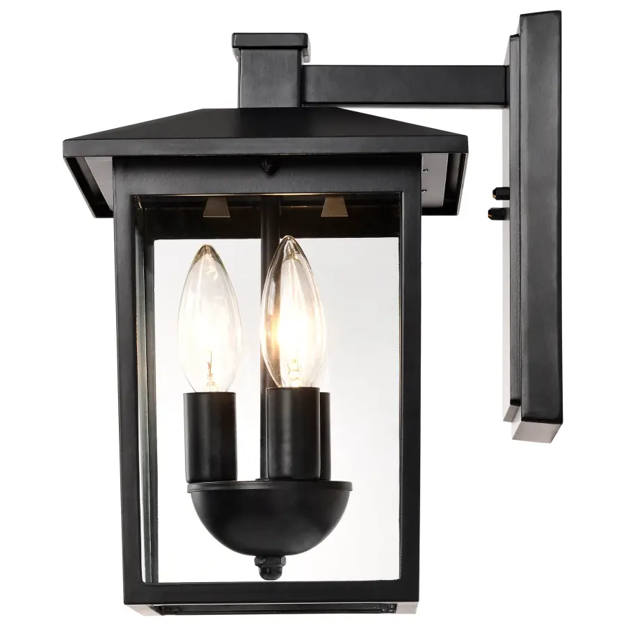 Jamesport Outdoor Wall Lantern 11" - Matte Black - Image 5