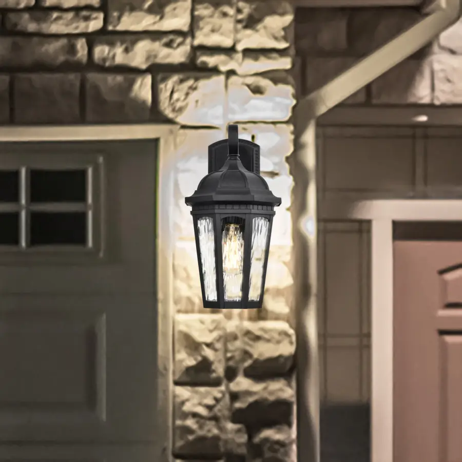Classic Outdoor Wall Light with Provincial Charm and Water Glass Detail - Image 14