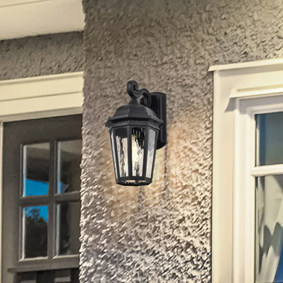 Classic Outdoor Wall Light with Provincial Charm and Water Glass Detail - Image 14