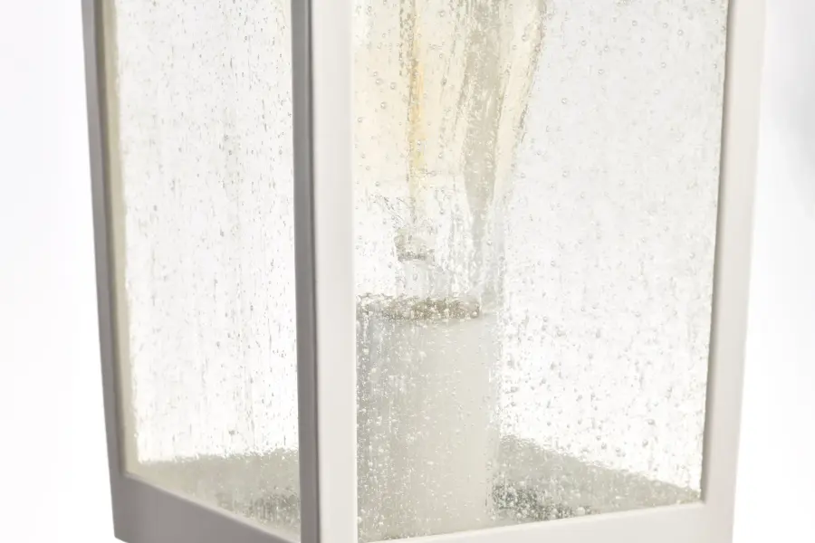 Cove Neck Outdoor Large Post Light - White with Clear Seeded Glass - Image 5