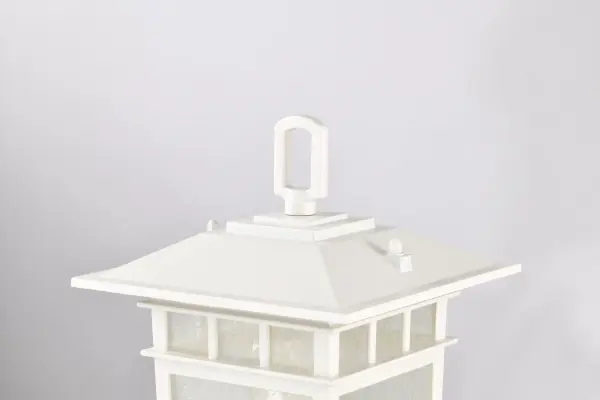 Cove Neck Outdoor Large Post Light - White with Clear Seeded Glass - Image 7