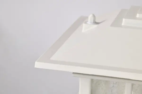 Cove Neck Outdoor Large Post Light - White with Clear Seeded Glass - Image 8