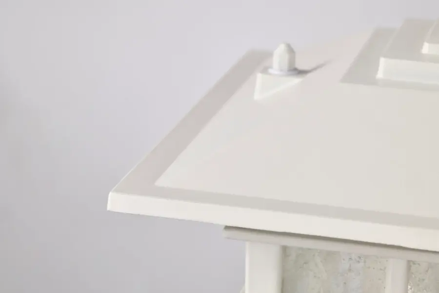 Cove Neck Outdoor Large Post Light - White with Clear Seeded Glass - Image 8
