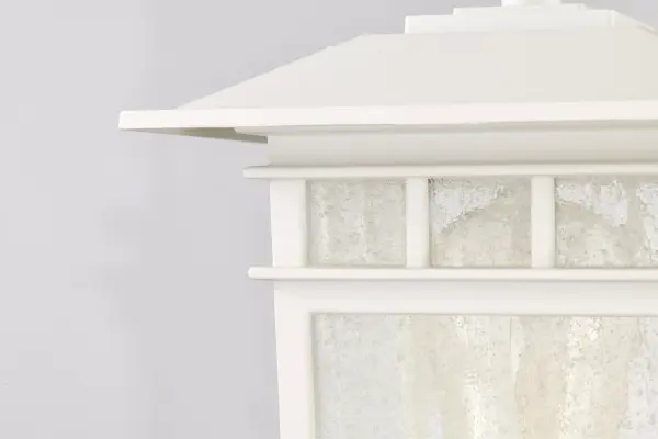 Cove Neck Outdoor Large Post Light - White with Clear Seeded Glass - Image 9