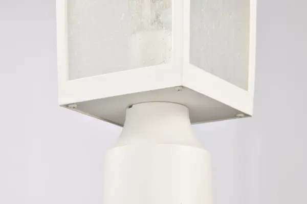 Cove Neck Outdoor Large Post Light - White with Clear Seeded Glass - Image 10