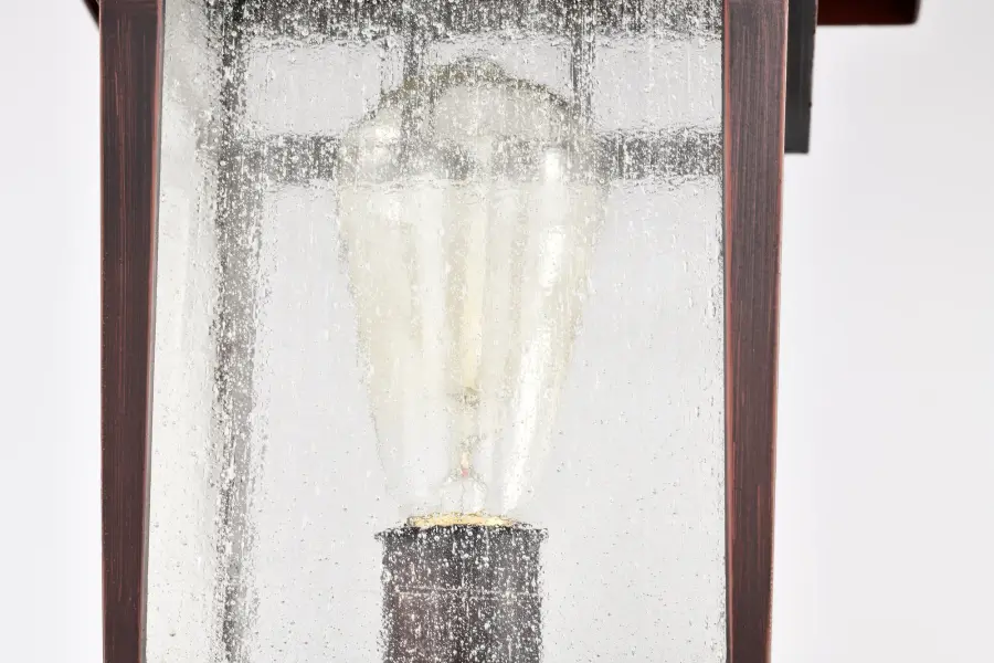 Cove Neck Outdoor Large Post Light - Rustic Bronze with Clear Seeded Glass - Image 11