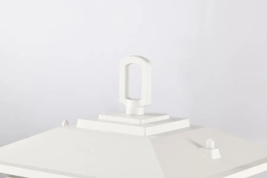 Cove Neck Outdoor Post Light - White with Clear Seeded Glass - Image 5