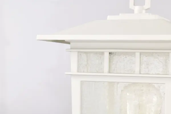 Cove Neck Outdoor Post Light - White with Clear Seeded Glass - Image 7