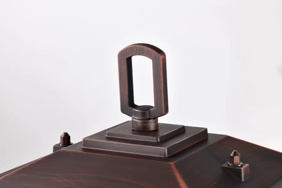 Cove Neck Outdoor Post Light - Rustic Bronze with Clear Seeded Glass - Image 7