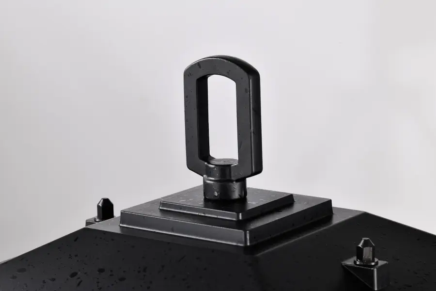 Cove Neck Outdoor Post Light - Textured Black with Clear Seeded Glass - Image 8