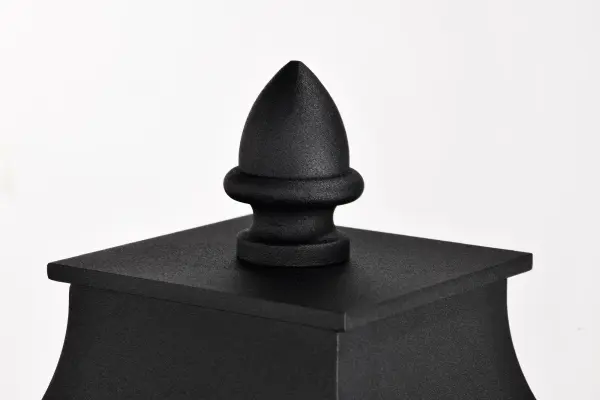 Austen 20" Outdoor Post Light Lantern in Matte Black - Image 5