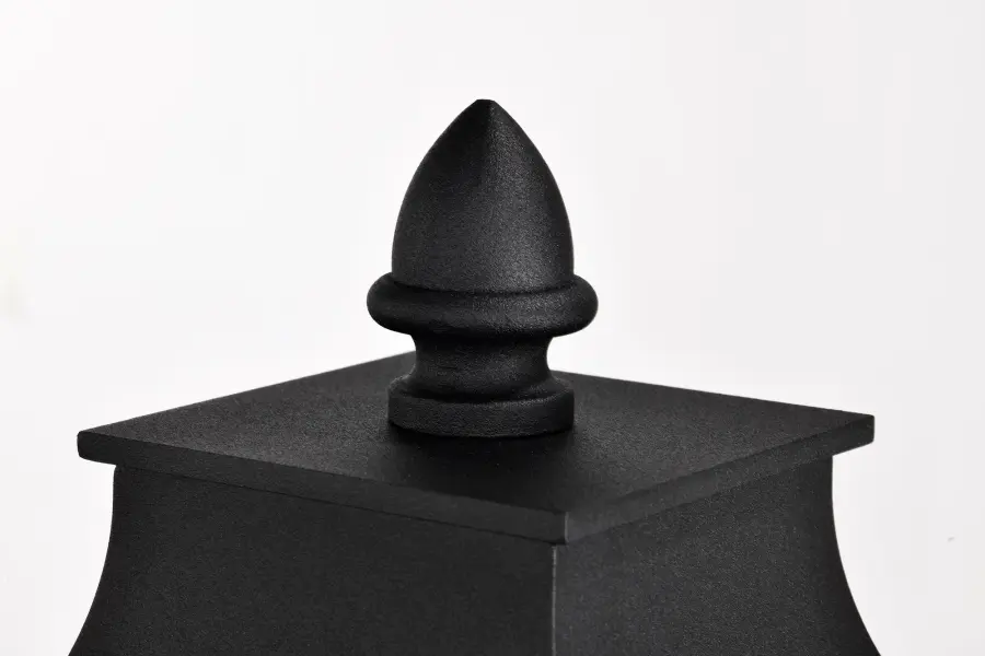 Austen 20" Outdoor Post Light Lantern in Matte Black - Image 5