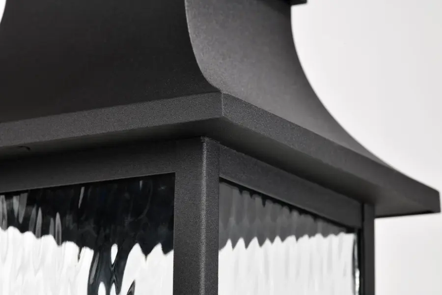 Austen 20" Outdoor Post Light Lantern in Matte Black - Image 7