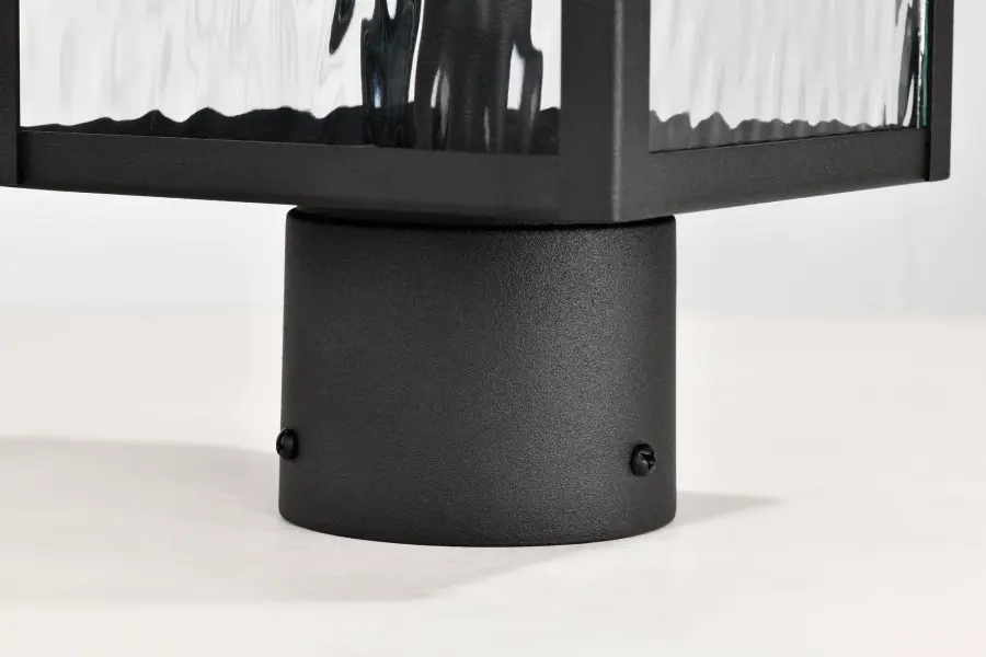 Austen 20" Outdoor Post Light Lantern in Matte Black - Image 10
