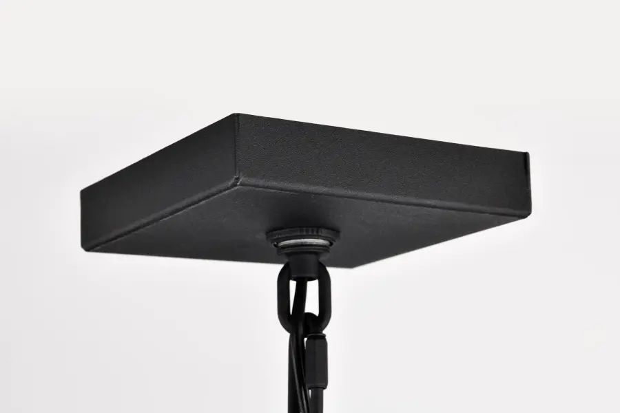 Austen Outdoor Hanging Light 17" - Matte Black with Clear Water Glass - Image 6