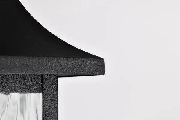 Austen Outdoor Hanging Light 17" - Matte Black with Clear Water Glass - Image 9