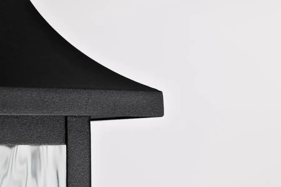 Austen Outdoor Hanging Light 17" - Matte Black with Clear Water Glass - Image 9