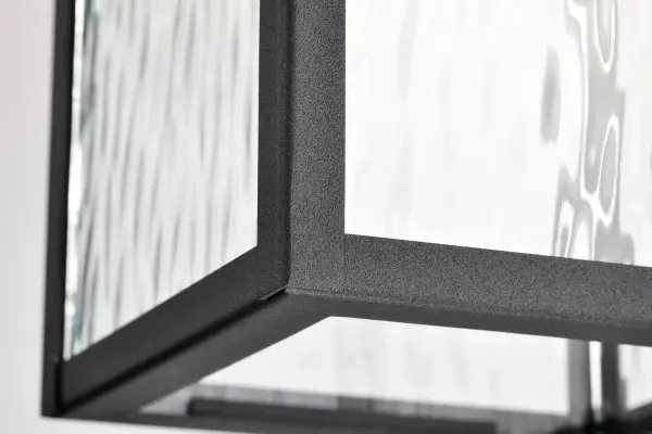 Austen Outdoor Hanging Light 17" - Matte Black with Clear Water Glass - Image 10