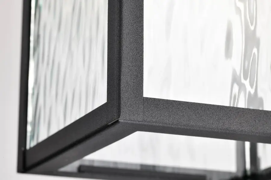 Austen Outdoor Hanging Light 17" - Matte Black with Clear Water Glass - Image 10