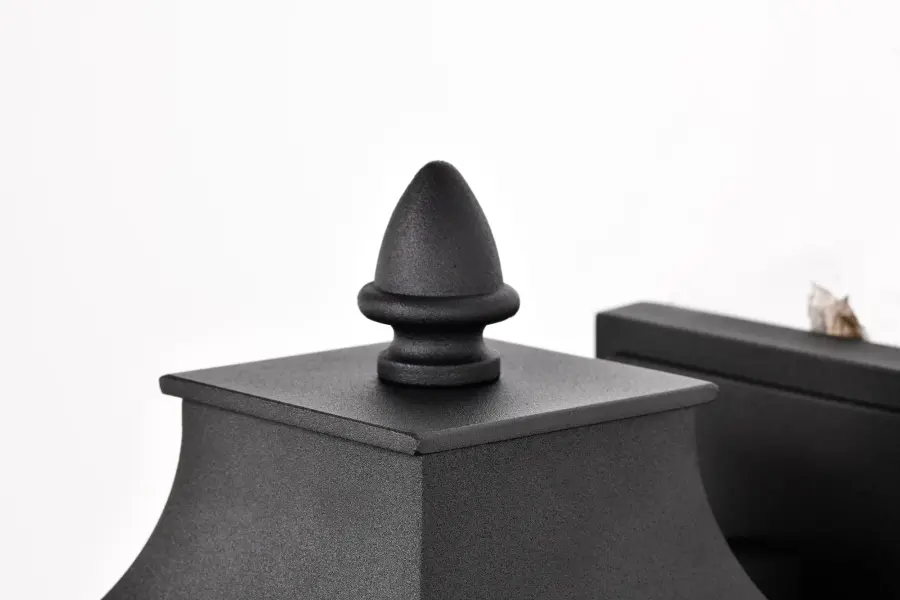 Austen Outdoor Wall Light 13" - Matte Black with Clear Water Glass - Image 7