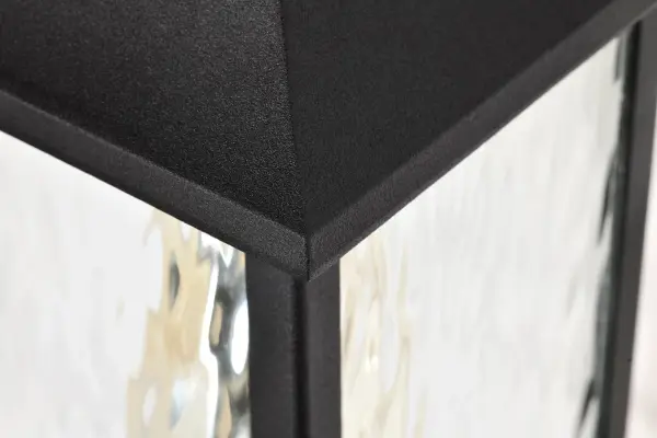 Austen Outdoor Wall Light 13" - Matte Black with Clear Water Glass - Image 9