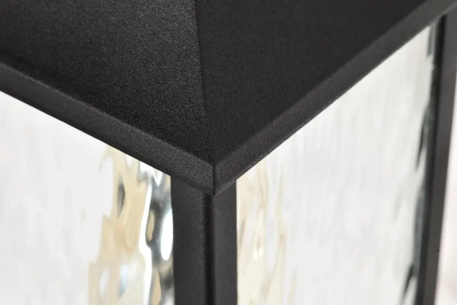 Austen Outdoor Wall Light 13" - Matte Black with Clear Water Glass - Image 9