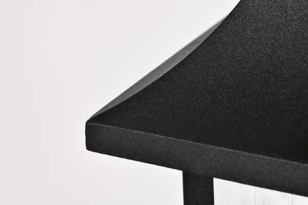 Austen Outdoor Large Wall Light - Matte Black with Clear Water Glass - Image 11