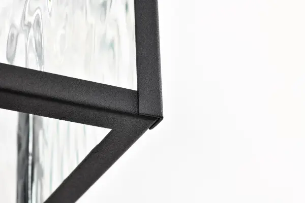 Austen Outdoor Large Wall Light - Matte Black with Clear Water Glass - Image 13