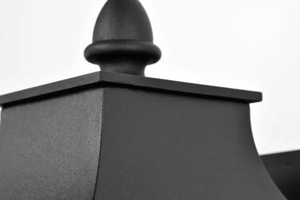 Austen Outdoor Large Wall Light - Matte Black with Clear Water Glass - Image 7