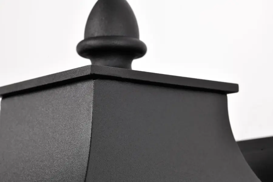 Austen Outdoor Large Wall Light - Matte Black with Clear Water Glass - Image 7