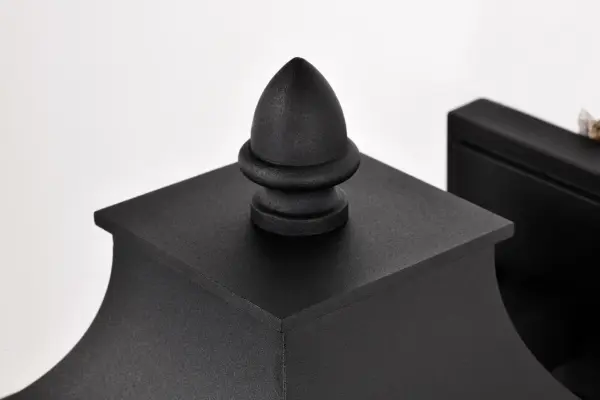 Austen Outdoor Large Wall Light - Matte Black with Clear Water Glass - Image 9