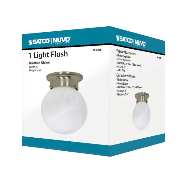 6-Inch Alabaster Ball Ceiling Light - Image 3