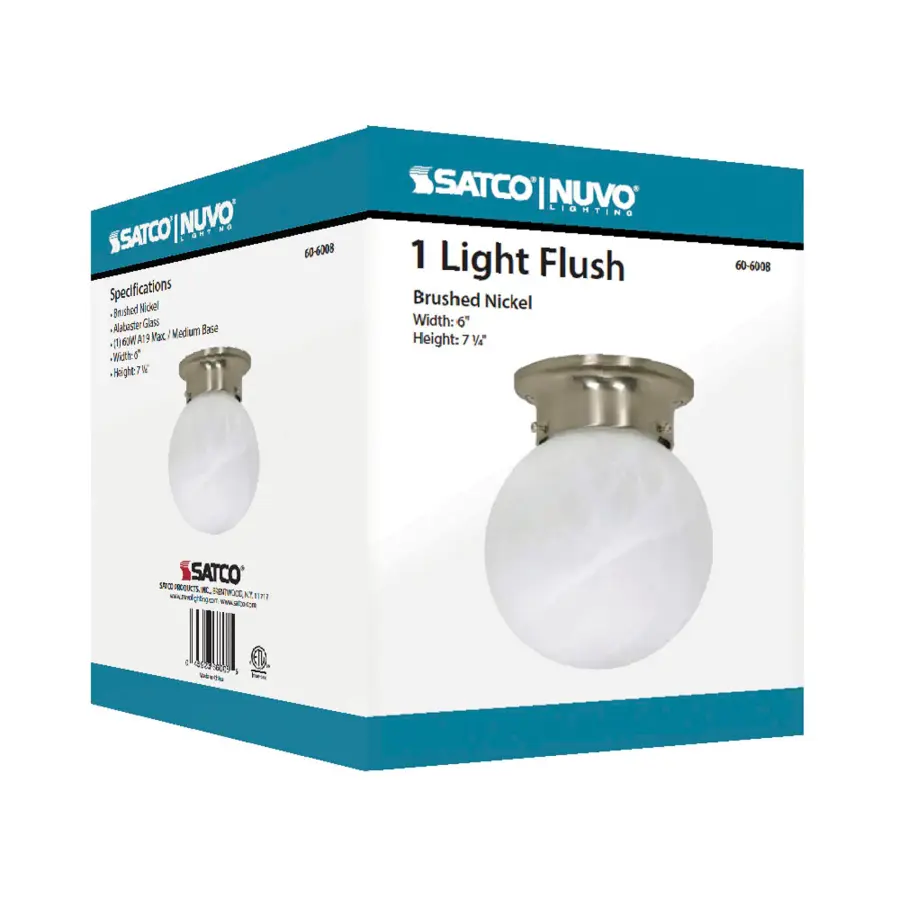 6-Inch Alabaster Ball Ceiling Light - Image 4
