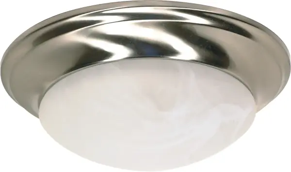 12" Alabaster Glass Flush Mount Ceiling Light - Image 1