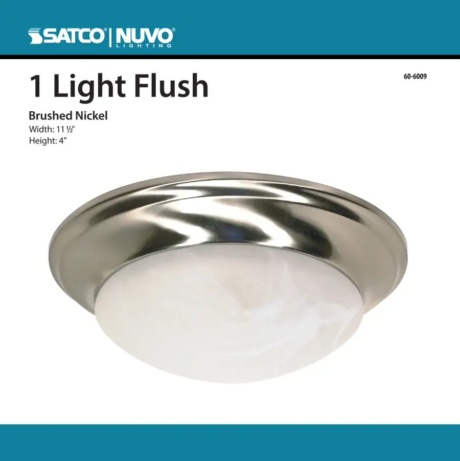 12" Alabaster Glass Flush Mount Ceiling Light - Image 2