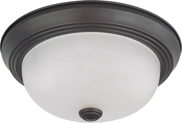 2-Light Flush Mount Ceiling Light with Frosted White Glass - Image 1