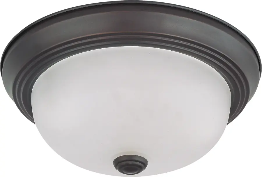 2-Light Flush Mount Ceiling Light with Frosted White Glass - Image 1