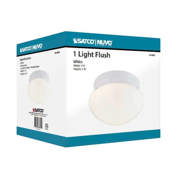 Small White Mushroom Flush Mount Light - Image 4