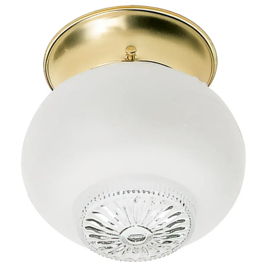 6-Inch Clear Glass Flush Mount Ceiling Light - Image 1